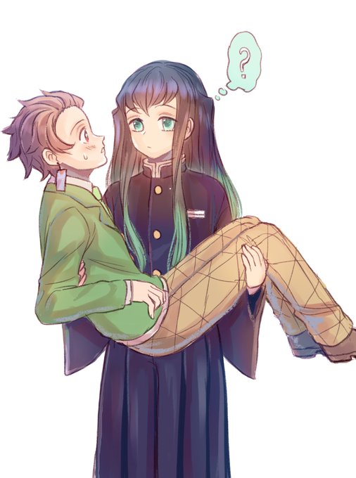 BiniK💜💙さんがTwitterに投稿した時透無一郎(鬼滅の刃)のイラスト。