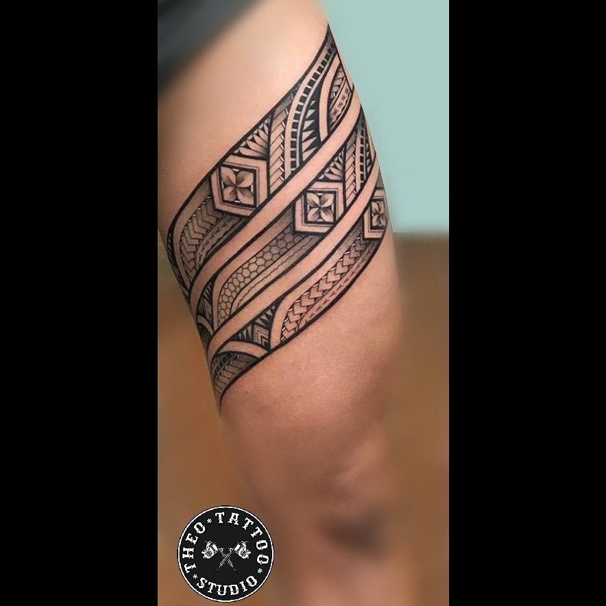Large Calf Maori tattoo at theYoucom