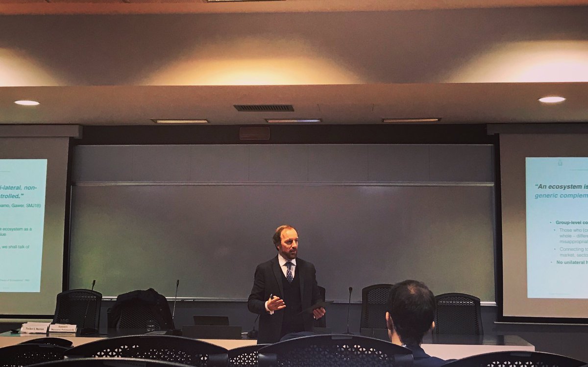 dapesce's tweet photo. How do we define digital markets? Key note speech by @CarmeloCennamo at the @JournalPIM paper development workshop on “Digital Transformation and Innovation Management: Opening Up the Black Box” #DigitalTransformation https://t.co/hydQyJGOLq
