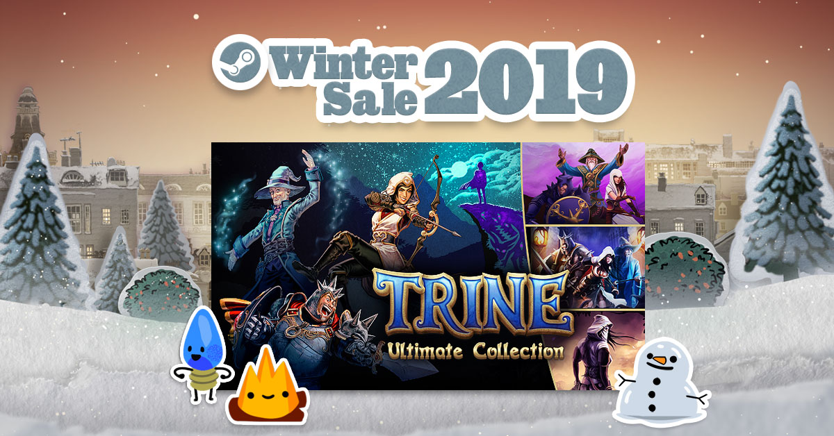#SteamWinterSale has started! Trine Ultimate Collection is a great choice if you want to get some magic for those winter days store.steampowered.com/bundle/12294/T…

Our other games are on sale as well! You can find them through store.steampowered.com/developer/froz…

☃️🔥
