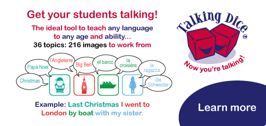 linguascope's tweet photo. #TalkingDice are a great resource to get your students talking! https://t.co/nFY3gvcb3z #nowyouretalking #langchat #grouptalk #getthemtalking #mfl #literacy #speechtherapy #languages https://t.co/9eas0qNJ43