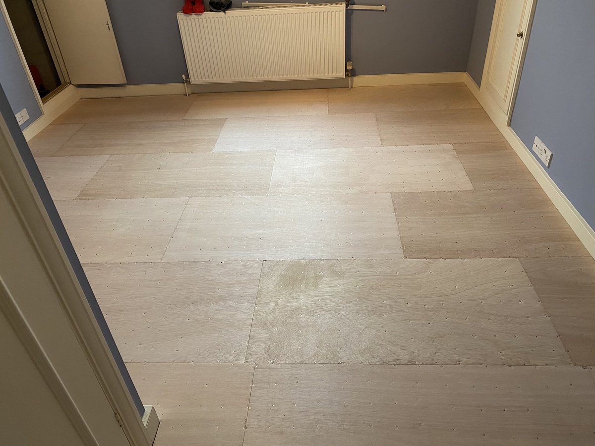 Bedroom and en-suite install using <a href="/Polyflorltd/">Polyflor</a> bevel line L.V.T secured with <a href="/FBallUK/">F. Ball and Co. Ltd.</a> f.46 adhesive .  Prep work included new 18 mm ply followed by new 6mm ply and <a href="/FBallUK/">F. Ball and Co. Ltd.</a> f.500 feather finish.