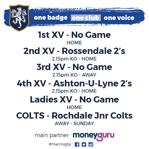 MaccRugby's tweet photo. Plenty of rugby at Priory Park this weekend.
2's and 4's back at home.
The premiership is live on the big screen, sponsored by @JKAshbrook https://t.co/oSpNVty5zz