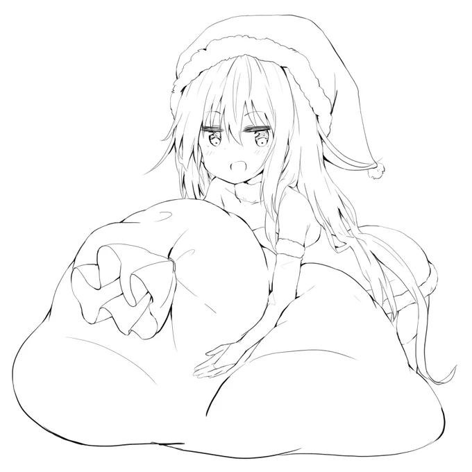 サンタノートちゃん線画 