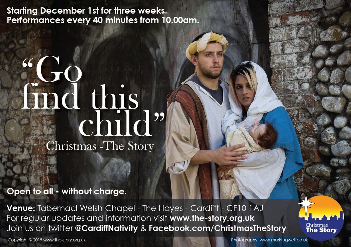 Tomorrow is your last chance to see <a href="/CardiffNativity/">Christmas -The Story</a> this year, so don't miss this opportunity to meet our lovely donkeys and see a special free performance of the Nativity.

Times: 10.00 – 10.40 – 11.20 – 12.00 then 1.20 – 2.00 – 2.40 – 3.20 – 4.00 – 4.40* – 5.20
* Welsh show