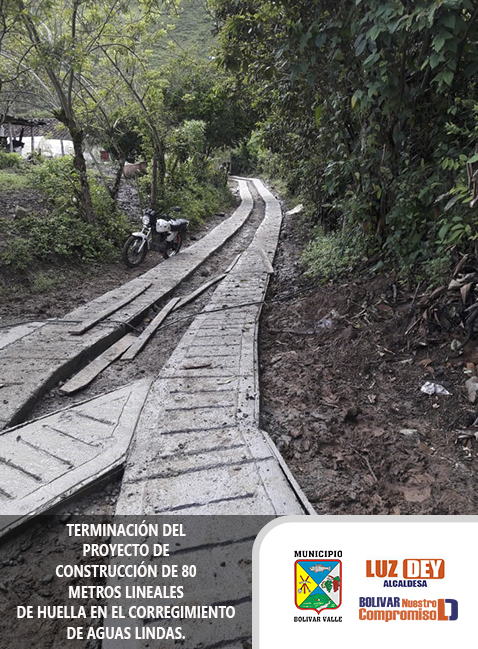 bnc2023's tweet photo. TERMINACIÓN DEL PROYECTO DE CONSTRUCCIÓN DE 80 METROS LINEALES DE HUELLA EN EL CORREGIMIENTO DE AGUAS LINDAS.

#BolivarNuestroCompromiso
https://t.co/h3YvooFrPg https://t.co/mki4SVh9s1
