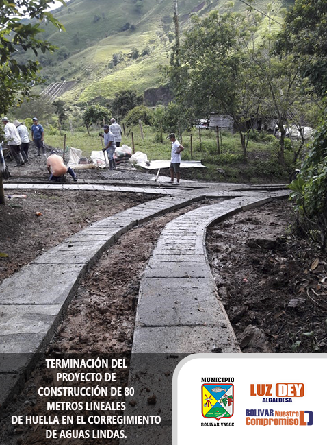 bnc2023's tweet photo. TERMINACIÓN DEL PROYECTO DE CONSTRUCCIÓN DE 80 METROS LINEALES DE HUELLA EN EL CORREGIMIENTO DE AGUAS LINDAS.

#BolivarNuestroCompromiso
https://t.co/h3YvooFrPg https://t.co/mki4SVh9s1