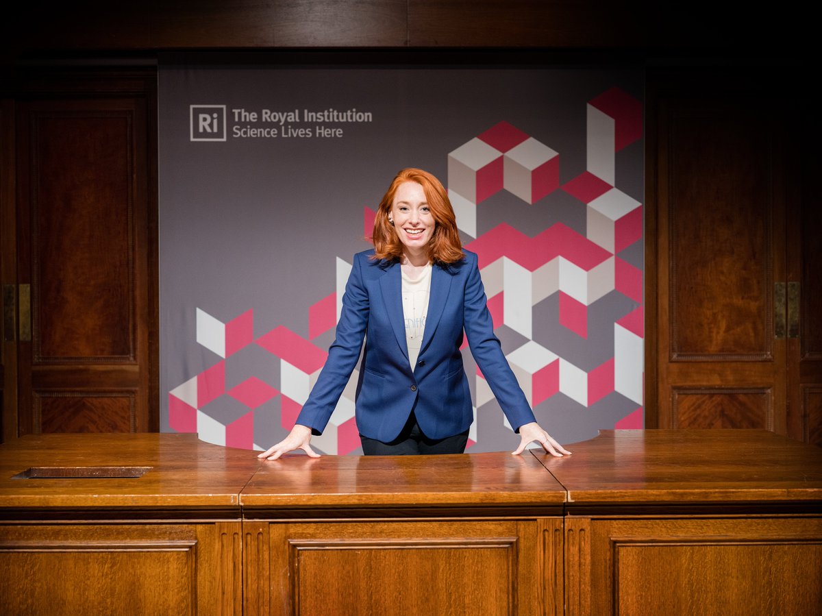 Dr Hannah Fry giving the 2019 Royal Institution Christmas Lectures