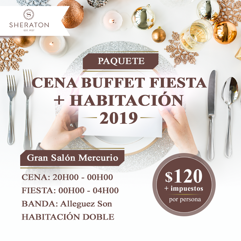 Tenemos el mejor paquete de Cena Buffet+ Fiesta + Habitación para que disfrutes de este fin de año a lo grande en #SheratonGuayaquil. 🥳🥳

Realiza tu reserva:
ayb@sheratonguayaquil.com
Contacto: (04) 3707070 ext: 108-150

#SheratonGuayaquil
#SheratonGye
#experience