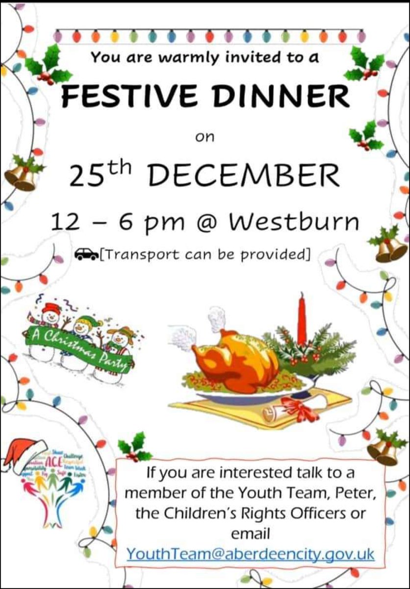 Getting very excited about Aberdeen's first Xmas Day Dinner <a href="/AberdeenACE/">ACE</a> 🎄⭐🎁🍗🍰🍨🍽