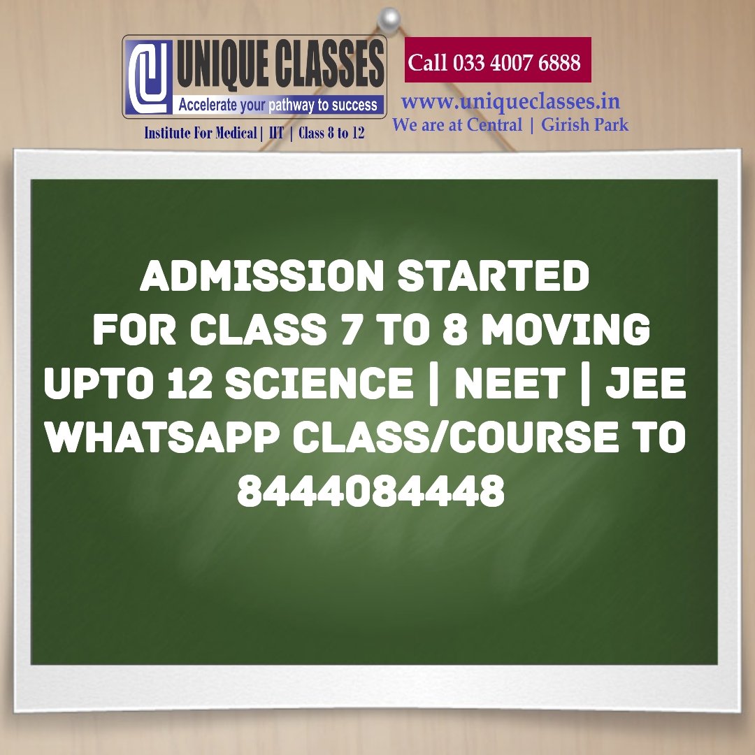 uniqueclasses's tweet image. Start success story with UniqueClasses -Accelerate your Pathway to Success . Admission started! Call 033 40076888
uniqueclasses.in
#sciencecoaching #neetcoaching #jeeclasses #wbjee #class12 #science #admissions