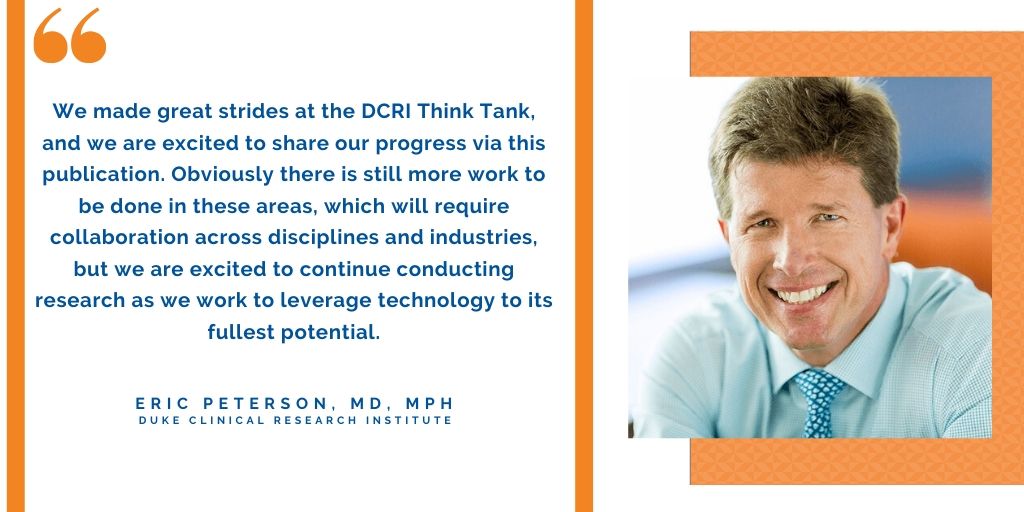 DCRINews's tweet photo. ICYMI: To fully leverage technology within clinical trials, including #EHRs & #wearables, collaboration from many diverse stakeholders is needed, according to a paper published in @CircAHA that shared conclusions from a #DCRIThinkTank. More: https://t.co/jcfOZPN1tR https://t.co/Kpjq9tlb7O