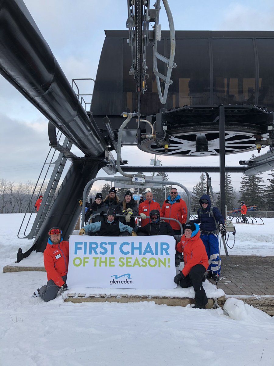 The first chair was just loaded at Glen Eden! ❄️❄️ These guys have camped out to get first chair for three years in a row! They even cook breakfast at the base of the lift. We might be a hill but our community has the heart of a mountain.