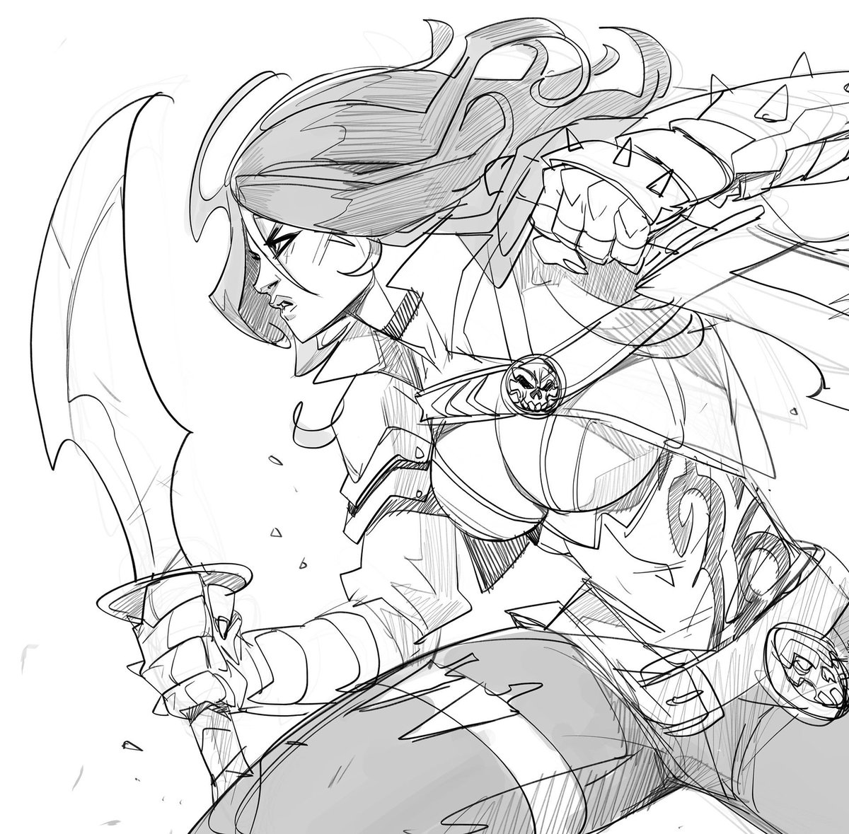 More doodle and sketches from L&K sketchbook #Katarina #fury 