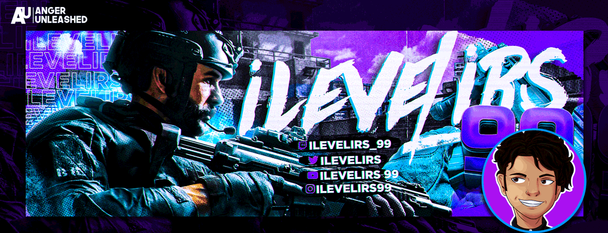 angerunleashed's tweet photo. Header and profile pic for @ilevelirs

Support is appreciated 💜
https://t.co/2y3W63k4I2               

#header #modernwarfare #twitch https://t.co/8yfjHLsWeb