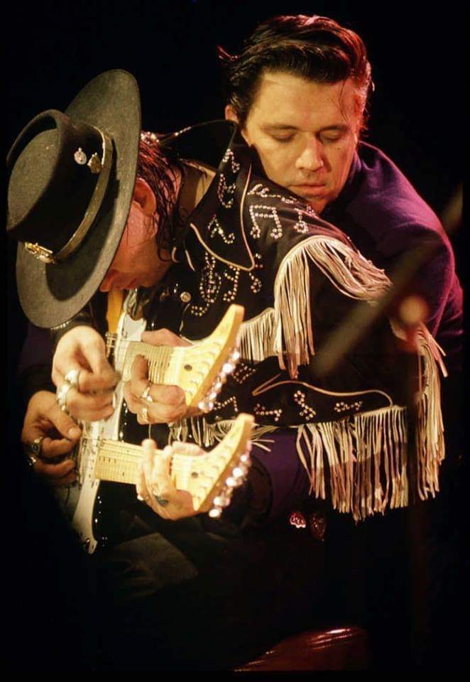 Stevie Ray Vaughan and  Jimmy Vaughan.