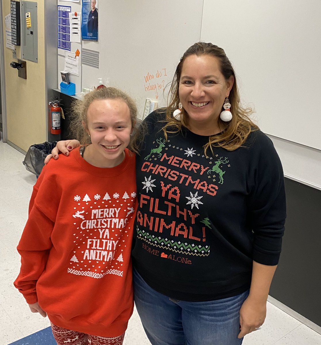 When your advisor and BPA member matches it is going to be a good day before break.  Wishing everyone a wonderful break and we can’t wait to see what 2020 brings to Blaine BPA!! #bpaallday #capitalizeyourfuture <a href="/BlaineHS/">Blaine High School</a> <a href="/BlaineCEMS/">Blaine CEMS</a> <a href="/mnbpa/">Minnesota BPA</a> <a href="/region4BPA/">MN Region 4 BPA</a> @National_BPA