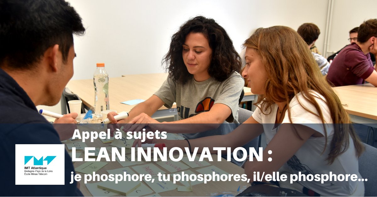 IMTAincubateur's tweet photo. 📢Appel à sujets LEAN INNOVATION
■ Processus d'innovation centré sur l'utilisateur
■ Postures et méthodes du Design Thinking et du Lean startup
■ Analyse du besoin, dévl. ou amélioration d'une solution et test auprès de l’utilisateur final https://t.co/0OAo9EfCjd https://t.co/MkRKxLSXtr