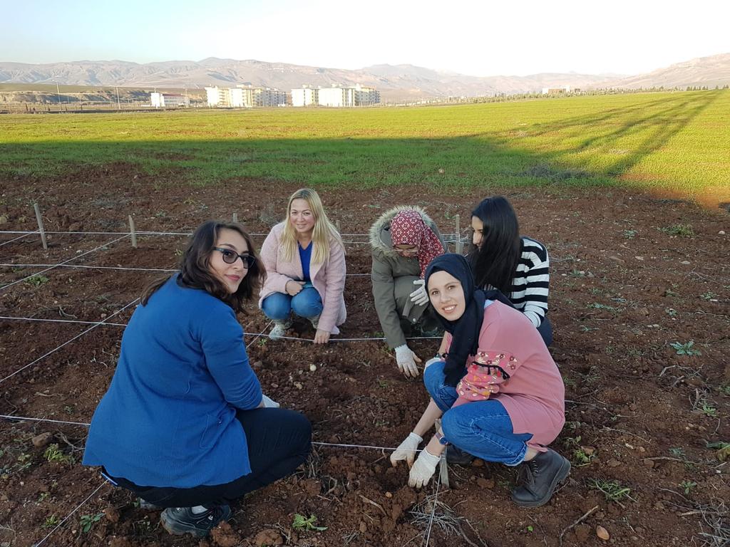 YASAT56's tweet photo. YAŞAT ekibi iş başında. Yaşam ve tarım topluluğu olarak bakteriye bulasilmis süs bitkilerin dikimini yaptık. Emeklerinden dolayı Doç.Dr. Arzu ÇIĞ ve Doç. Dr. Fatih ÇIĞ hocamıza teşekkür ederiz. https://t.co/XTfefWsrd1