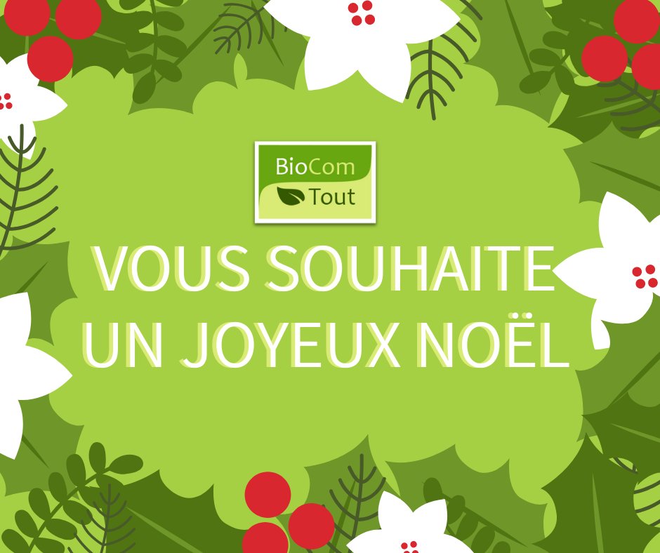 Passez un très bon #Noël nature et bio ! 💚