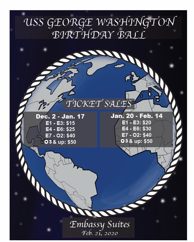 Tickets for the @USSGW Birthday Ball are on sale now! Come party 'Around the World' with us on Feb. 21.