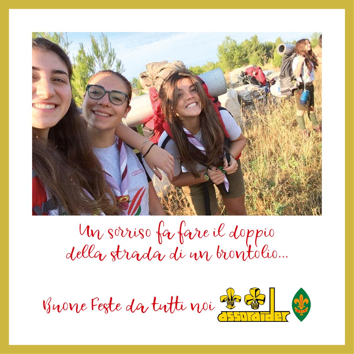 assoraider's tweet photo. Buone Feste dall'Assoraider
#assoraider #raider #scaut #scout #scautismo #scoutismo #feste #auguri #natale #buon anno https://t.co/2h6hVVhmch
