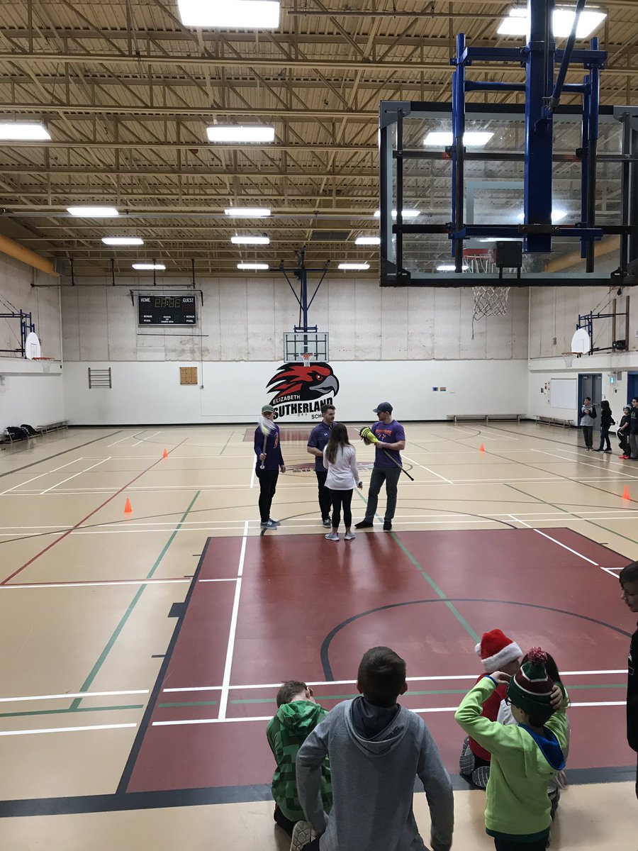 Great way to end 2019 school year <a href="/ES_Skyhawks/">Elizabeth Sutherland</a> It’s your <a href="/HFXThunderbirds/">Halifax Thunderbirds</a> teaching the P-9 in there Sticks For Kids program. Just gained 400+ young Thunderbird fan!!