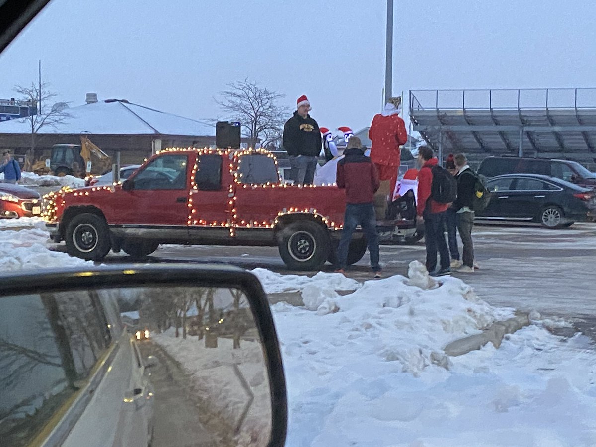 A little Christmas Spirit to brighten students last day before break at North this morning.