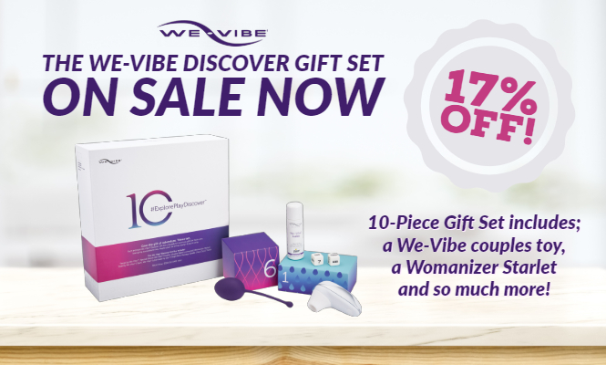 BMSEnterprises's tweet photo. The We-Vibe Discover Box is on sale now! At 17% off this 10-piece set makes the perfect gift this Christmas. #Wevibe #BMSEnterprises https://t.co/cBeyY08JPC