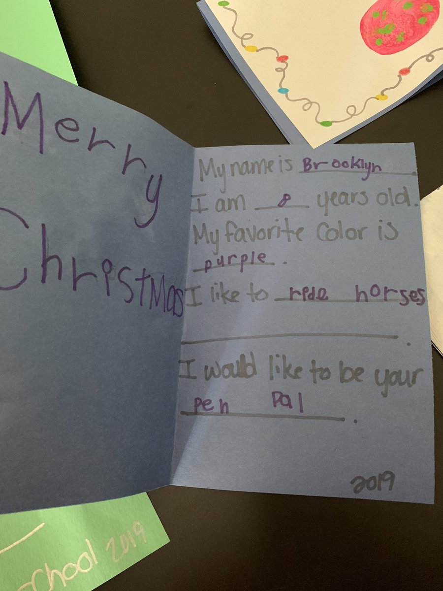 heatherharmon7's tweet photo. Our holiday unit from @n2yinc is all about pen pals, so we wrote letters to our new pen pals at a local nursing home. We are anxiously awaiting our letters back from them! #EESoars https://t.co/EERPpLhH05