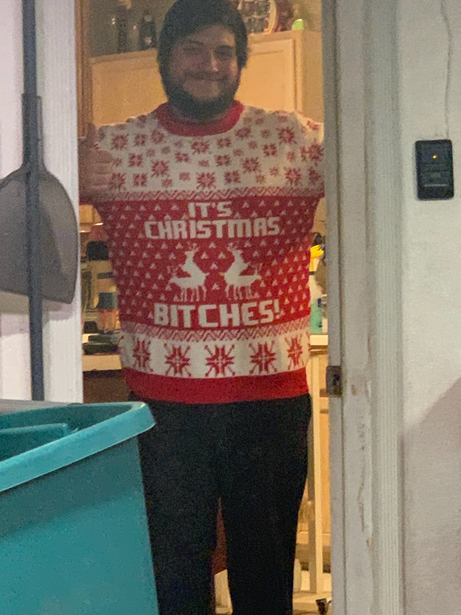 kagewayne's tweet photo. Got my christmas sweater https://t.co/ZWt12yrv8X