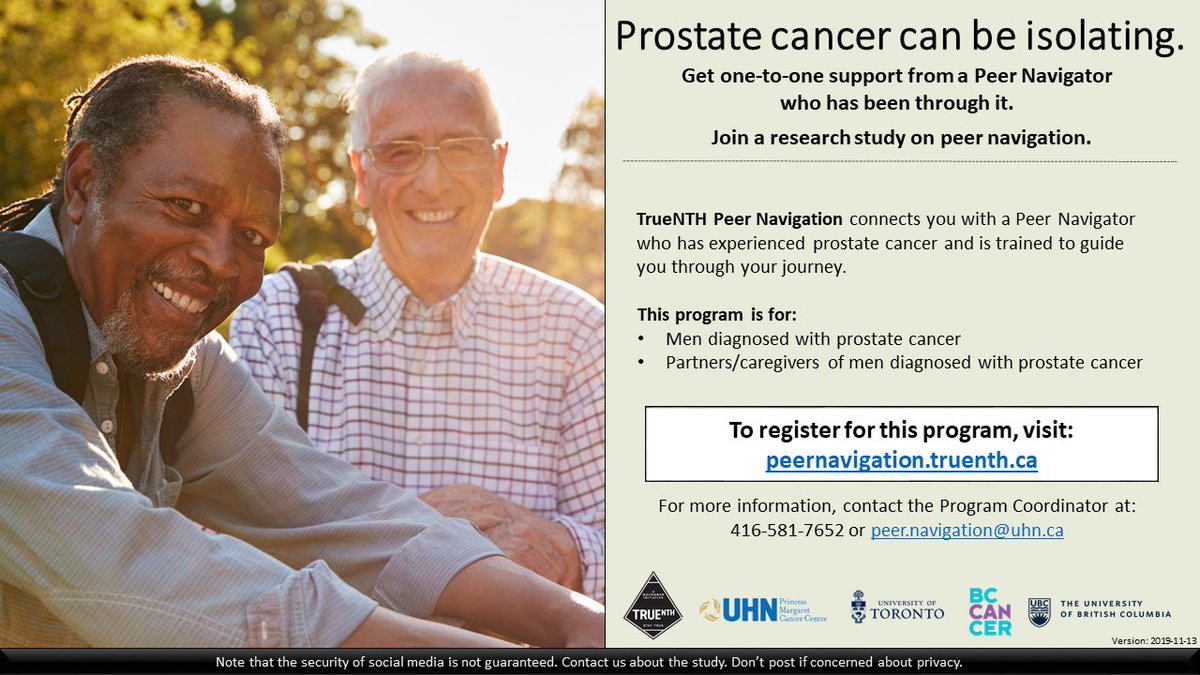 PMCancerRehab's tweet photo. Were you diagnosed with #ProstateCancer? 

Are you interested in connecting with a #prostate #Cancer #Survivor?

Check out this new program that is being offered as part of a research study at Princess Margaret: https://t.co/9NF4NaciZo 

Funded by @MovemberCA @ProstateCancerC https://t.co/nkHFdrnvtW
