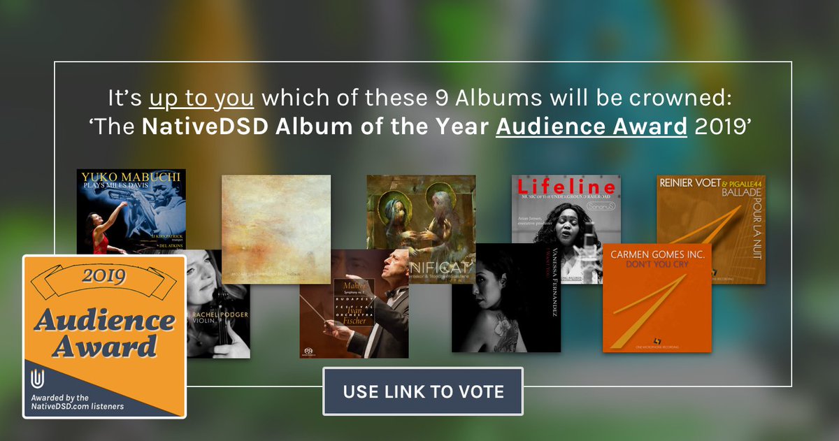 channelclassics's tweet photo. Two of our Musicians @RachPodger & @fischer_ivan just won the NativeDSD Album of the Year Award. #ChannelClassics #rachelpodger #ivanfisher #albumoftheyear
The fans can also select a winner by voting on the Audience Award
"VOTE HERE" ⬇️
https://t.co/MRgdvaDzmV https://t.co/NcVPb11gOq