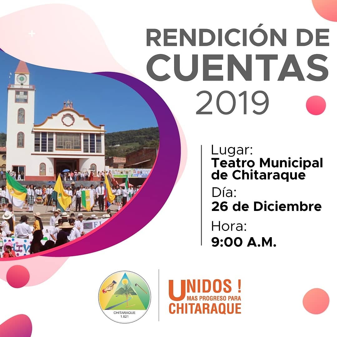 ChitaraqueBoy's tweet photo. La Alcaldía Municipal de Chitaraque, liderada por el Ingeniero Jorge Alberto Hurtado Leon, invita a la comunidad chitaraqueña a participar en el espacio de Rendición de Cuentas.

¡LOS ESPERAMOS!😁📙

#UnidosMásProgresoParaChitaraque https://t.co/VNbnl9Aid9