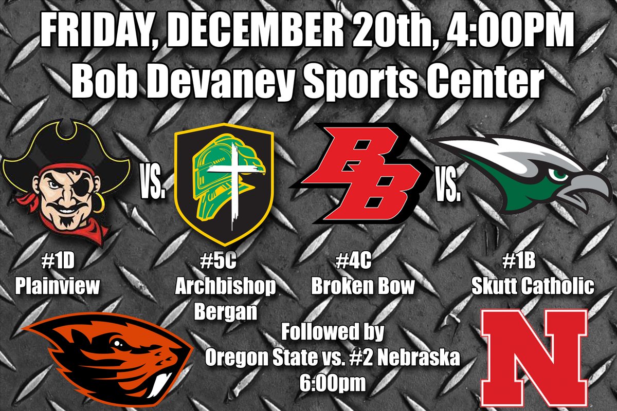 BerganWrestling's tweet photo. Come on down to the BOB this afternoon to watch your @BerganWrestling team take on the @PirateGrapplers at 4:00pm.  Following the varsity dual, the 2nd ranked Nebraska Cornhusker wrestling team will take on Oregon State at 6:00pm. What a great way to start our winter break! https://t.co/dlLhJMeuAD
