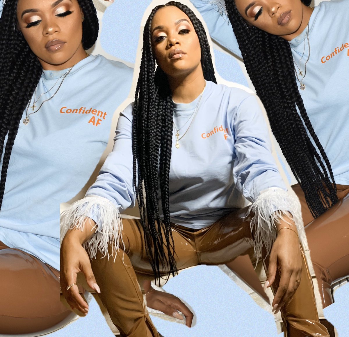 TheeBRenee's tweet photo. Icy AF ❄️ + Confident AF 🏆 —Get the Confident AF tee available 12/21  online at https://t.co/Wvzd8I0HBg #zolababe #shophoz #zolacurve  

Go follow my business page: @shophoz on IG! Please RT and Like! ❄️🥂💎🔸 https://t.co/vVY4yw0InX