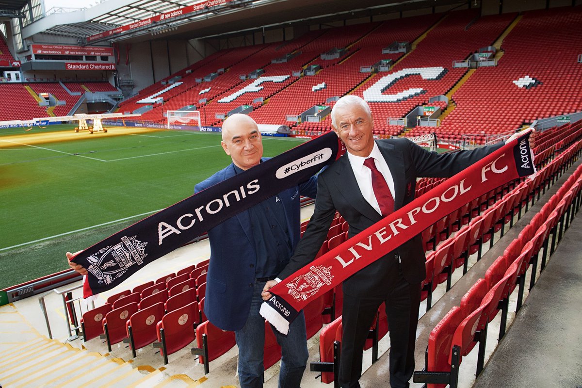 Ian_Rush9's tweet photo. It was a pleasure to welcome @sbeloussov and @Acronis to Anfield. Here's to a great partnership! #CyberFit https://t.co/L5dnTJ4v8W