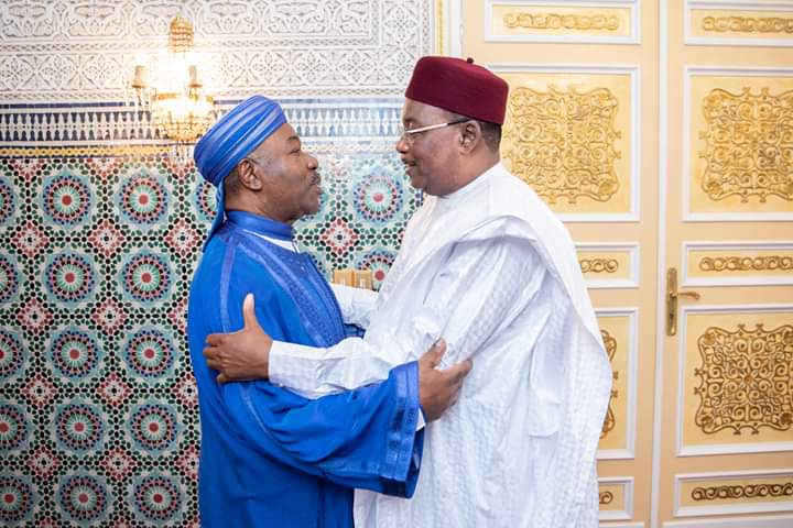 Le <a href="/PresidentABO/">Ali Bongo Ondimba</a> a reçu, ce jour, son homologue du #Niger, S.E. Mahamadou Issoufou venu dans le cadre d'une visite de travail et d’amitié. Les deux chefs d’État ont fait le point de la coopération bilatérale. 
#Gabon