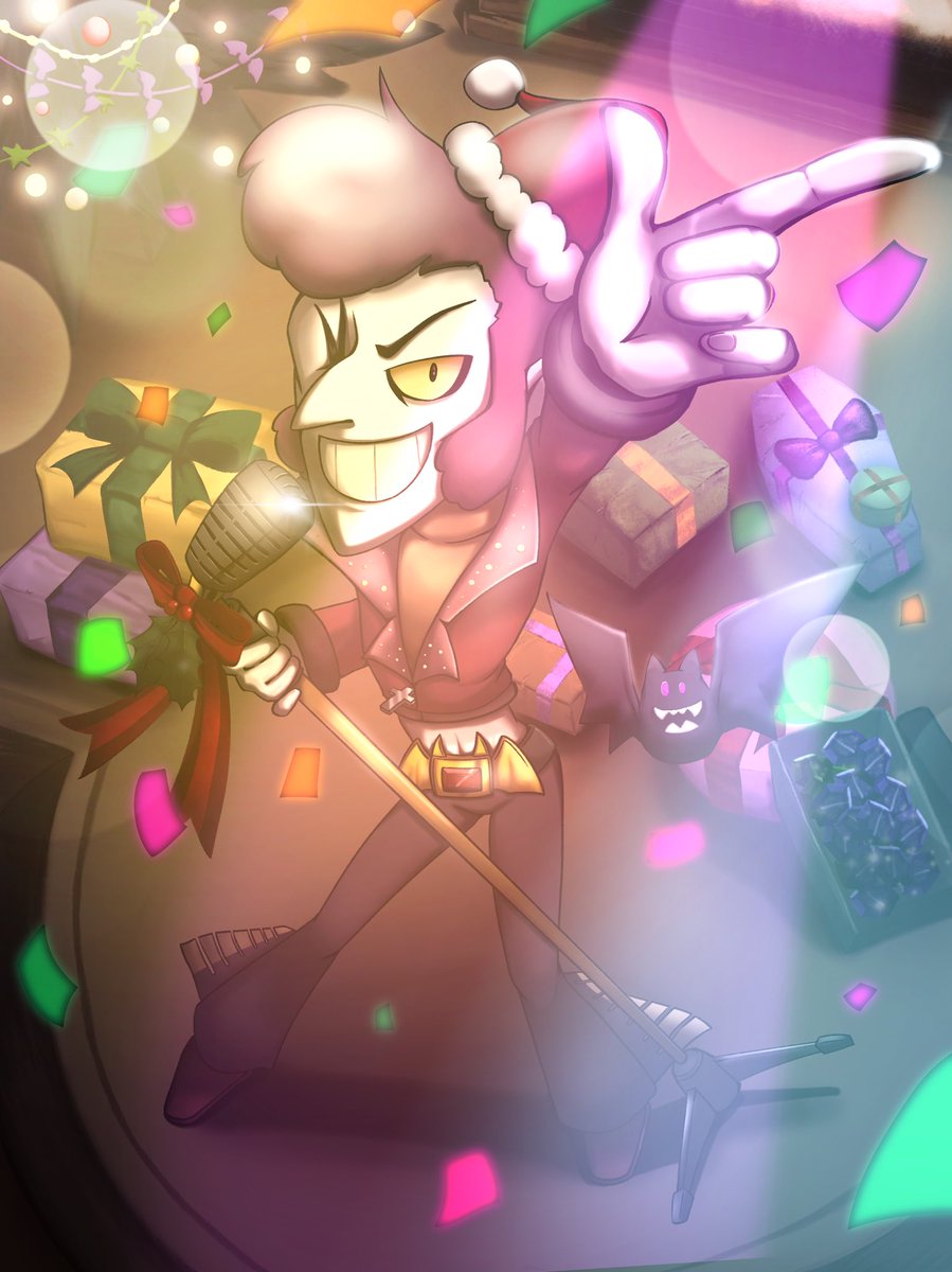 Miho Na Twitterze Brawlxmas クリスマス企画イラストのロゴなし トリミング前のイラストです ブロスタ鋭角部 ブロスタ Brawlstarsart Brawlstars T Co Urccnolrhu