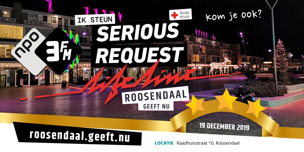 Geeftnu's tweet photo. Wat zijn die DJ's goed bezig! #lifeline #seriousrequest https://t.co/qE1IwTOFJS #Roosendaal https://t.co/I1gfBeDsAH