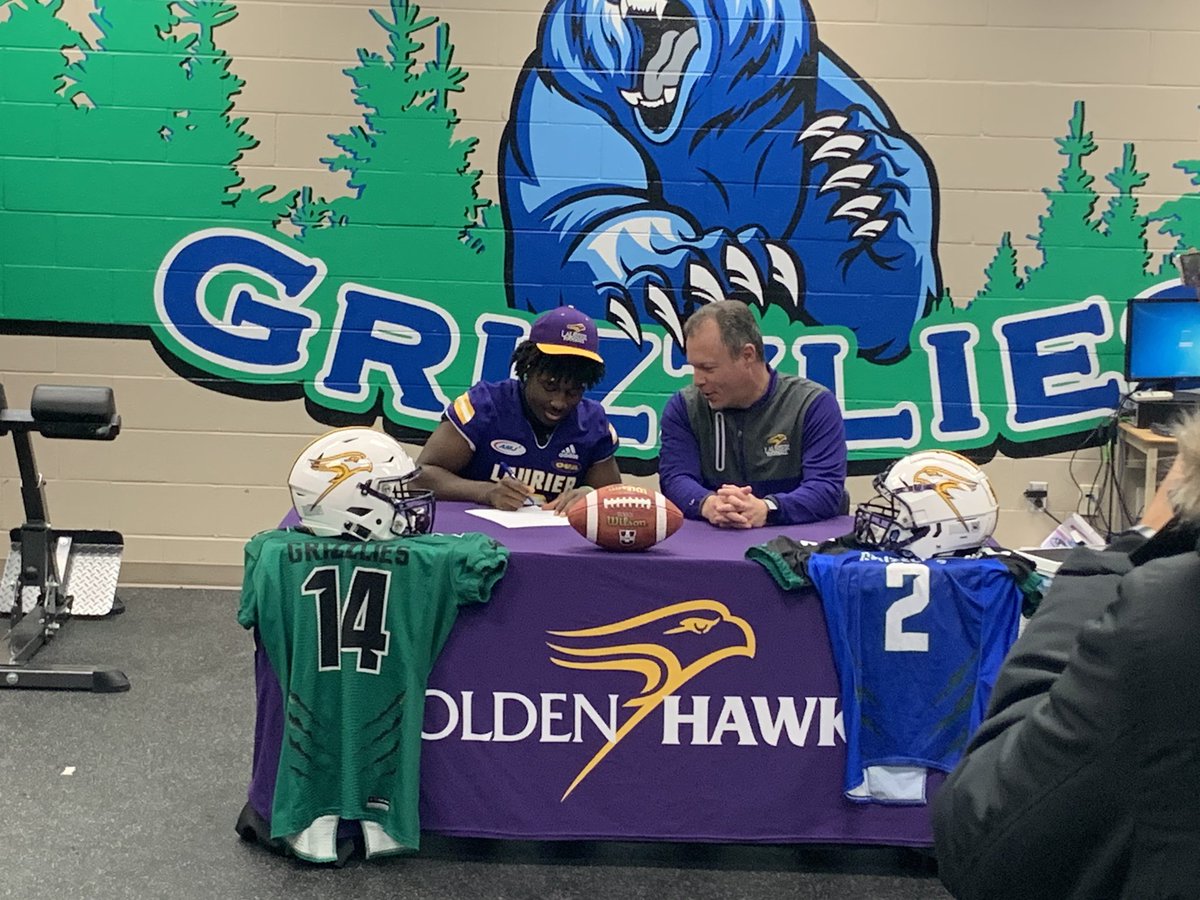 We are next level excited to announce that Avery Scott @averyscott14gm1 has signed a scholarship offer with <a href="/LaurierFootball/">Laurier Golden Hawks Football</a> ! Avery is one of the best 2020 RBs in the country, a two-time ROPSSAA All Star, &amp; the Grizzlies SV Offensive Player of the Year. Laurier got a beast!