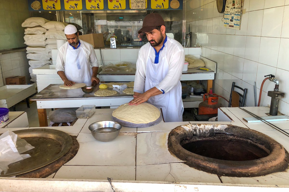 Fresh #tamis bread and #fuul for breakfast in <a href="/Riyadh/">Rias A. Sherzad | رياض ا. شیرزاد</a> <a href="/SaudiArabia/">Saudi Arabia</a>...perfect traditional breakfast for an early winter morning! <a href="/NatGeoTravel/">Nat Geo Travel</a> <a href="/nyttravel/">NYT Travel</a>