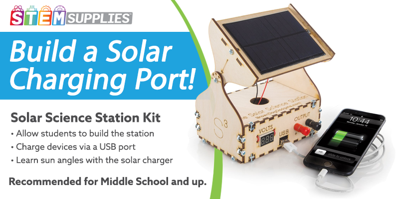 stemsuppliesco's tweet photo. Build a solar charging port with your students with today's #fridayfeature the Solar Science Station Kit!
Charge your phone using the sun! 👉🏼 https://t.co/MSTFYR9BWL
#STEM #STEAM #STEMteacher #STEMproducts https://t.co/lxnHArp70Q
