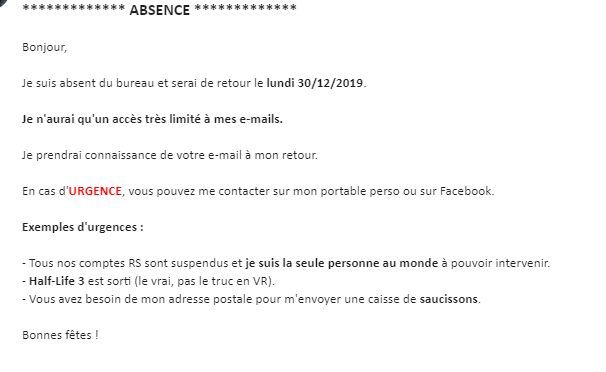 LDLC's tweet photo. J'aime bien les rep auto de mail d'absence de mes collègues... xD https://t.co/Q2bgsADjMU