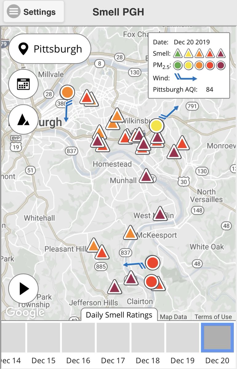 inversion_doc's tweet image. #Stinkburgh Alert! A crisp, cold, sulfurous morning. Report stench via SmellPGH app. Happy holidays. #Pittsburgh #intolerable #airquality @BreatheProject @GASPPgh