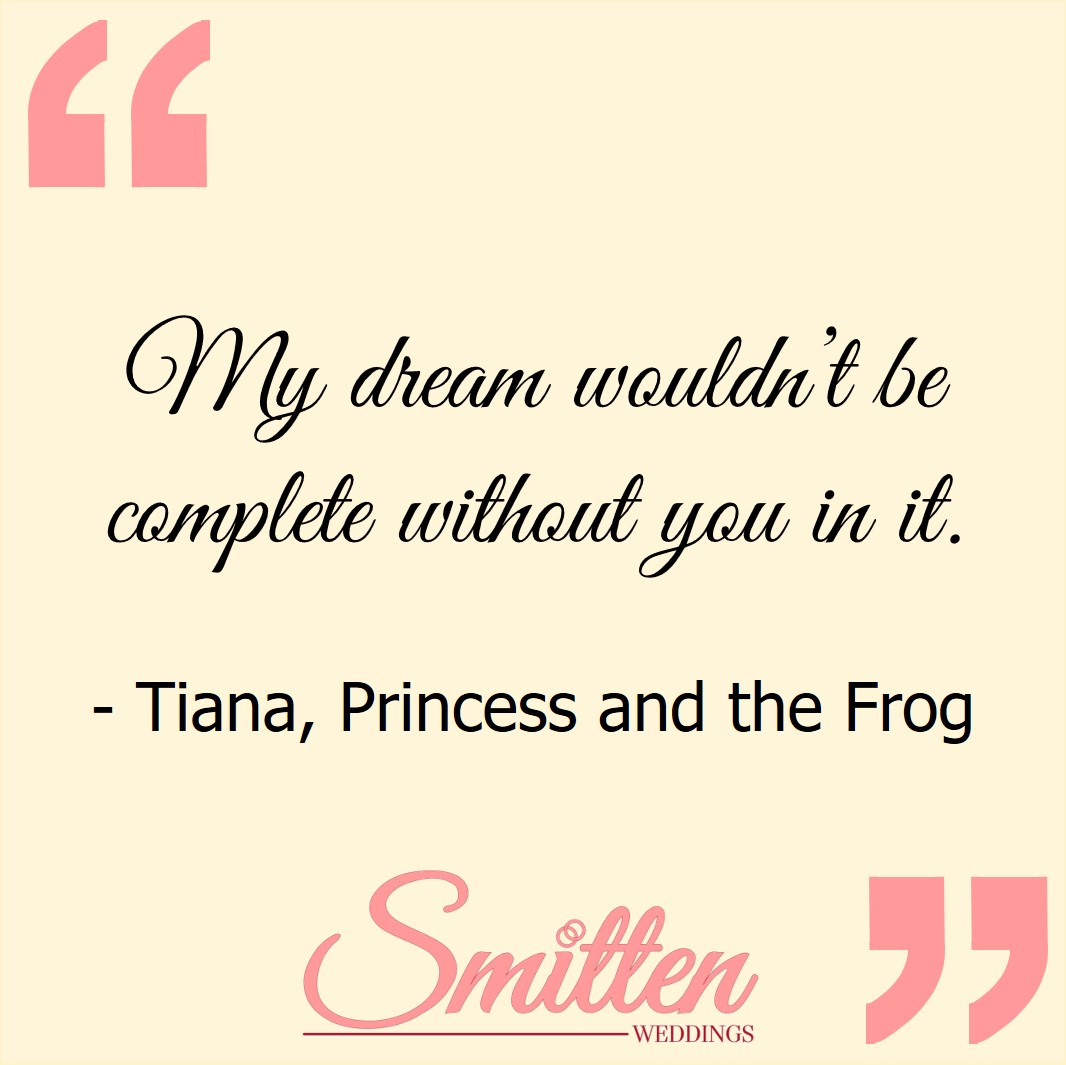 Dreams ⭐ Only 5 more sleeps! 🎄

#quote #lovequote #wings #icanfly #cutequote #weddingquote #couplesquote #couples #love #tiana #princessandthefrog #disney #disneyquote