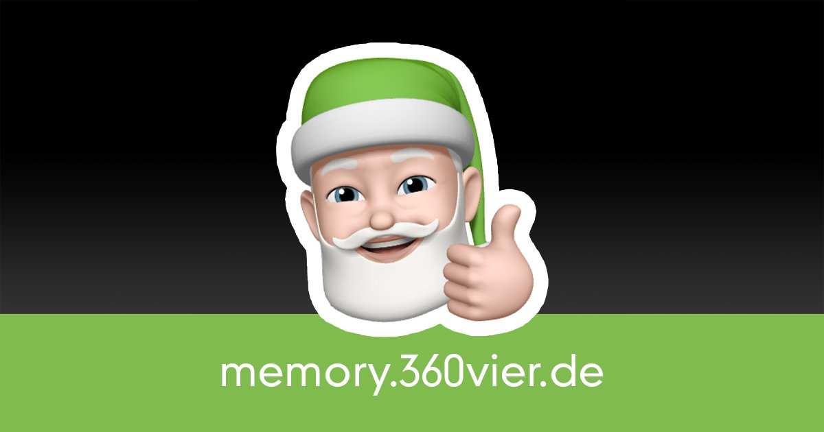 Das 360VIER Memory ist Live. 😎👇

memory.360vier.de

#agency #christmas #mobilegames #gaming #memory #agenturleben