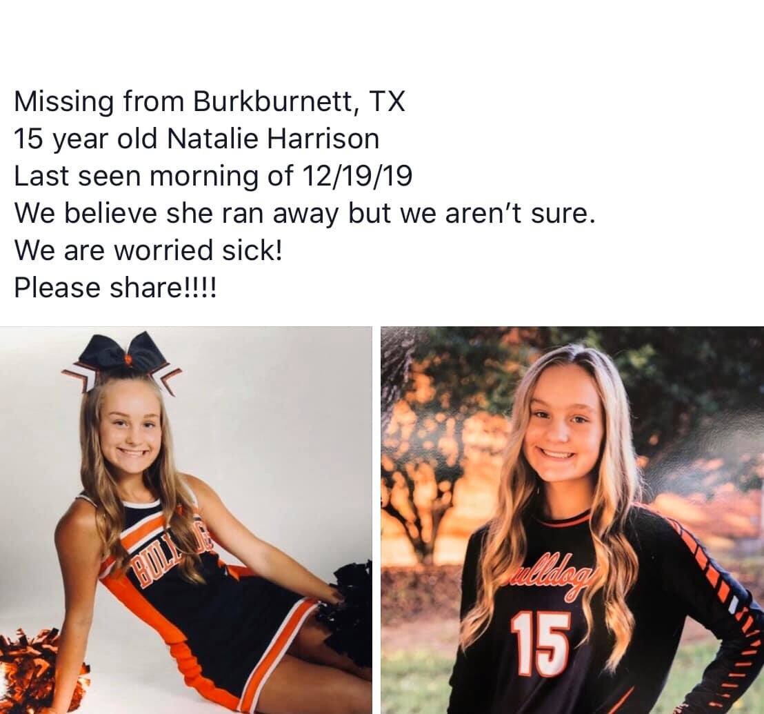 calamitys04's tweet photo. Please BOLO!! Let’s get Natalie home! Pretty please PRAY &amp; RETWEET! If ANY kids know anything, please speak up! Her family is worried sick. 🙏 https://t.co/EvXkDzdJOF