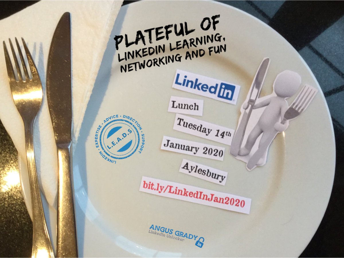 #LinkedIn Lunch set for January 14th in #aylesbury
30 people came to the last one and will have to peg numbers for this one as already we have a ton of bookings. 
This one is at the #watermeadinn others in 2020 will be in #London #Bristol #miltonkeynes #birmingham #linkedinlunch