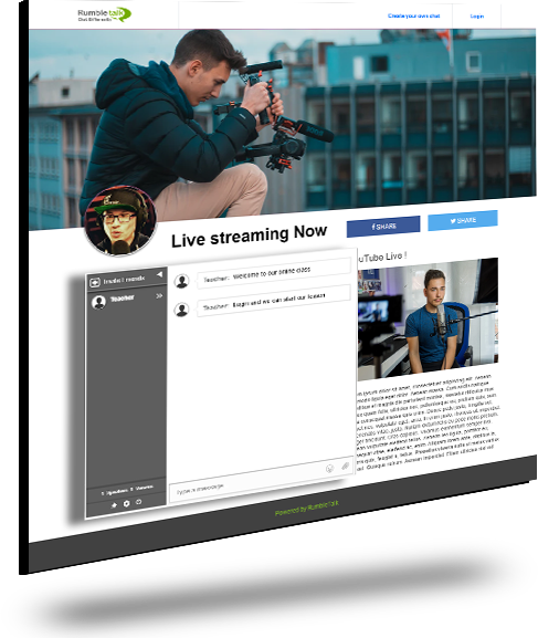 RumbleTalk's tweet image. Talk to your Customers, Audience or Fans on your own page.
Create your own chat page, it is FREE and quick.
buff.ly/1rtPFic

#PAGES #webpage #chatpage #chatrooms